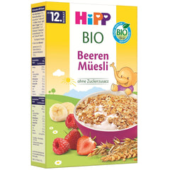 HiPP Bio Beeren-Müesli (8 x 200g), ab 12. Monat, ohne Zuckerzusatz, besonders fine Stückchen - leicht zu chewen, i bedste Bio-Qualität
