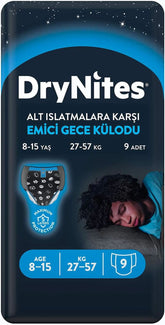 Huggies Drynites Superabsorberende pyjamasbukser Drengeunderbukser 8-15 pakke 9 Mom and Baby Naty Shop