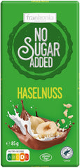 frankonia CHOKOLADE UDEN TILSAT SUKKER Chokolade med hasselnødder, glutenfri, 85 g