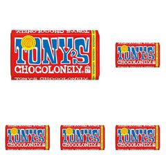Tony's Chocolonely - mælkechokolade 90 g (pakke med 5)