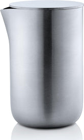 blomus -BASIC- Frișcă din oțel inoxidabil mat cu capac, capacitate 120 ml, cană elegantă pentru lapte, lavabilă în mașina de spălat vase (Î / L / A: 8,3 x 6,1 x 5,7 cm, oțel inoxidabil, 63618)
