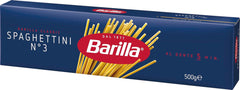 Pasta Barilla Classic Spaghettini no. 3 højkvalitets durumhvede, altid al dente (1 x 500 g)