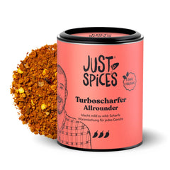 Just Spices Turbo Sharper Allrounder I Mehr Wumms for jedes Gericht mit dreifach Chili I Gewürzdose, 61 g
