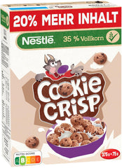 Nestlé Cookie Crisp (+20%), fuldkorns-morgenmadskiks til børn, pakke med 1 (1x450 g)
