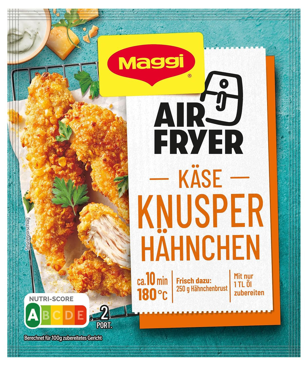 MAGGI Airfryer Knusper Hähnchen - Käse, 1er Pack (1 x 44g)