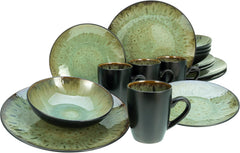 CreaTable, 23631, seria Jawa - glazură reactivă, set de veselă cu 16 piese, serviciu combinat din gresie, potrivit pentru mașina de spălat vase și cuptorul cu microunde, producție de calitate