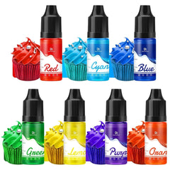 Colorant alimentar gel - 7 x 15 ml Coloranți alimentari concentrați în culorile curcubeului pentru decorarea torturilor, copt, fursecuri, macaroane - Colorant alimentar fără zahăr pentru băuturi, decorarea torturilor, slime DIY