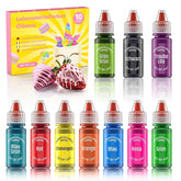 Colorant alimentar liposolubil, 10 culori colorant alimentar pe bază de ulei pentru decorarea tortului de ciocolată, set de coloranți alimentari foarte concentrați pentru fondant, cupcake, copt, colorant alimentar - 6 ml fiecare