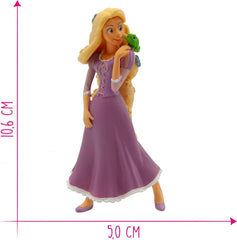 Bullyland 12424 - Figurină Rapunzel cu flori din Walt Disney Rapunzelˆ' Nou vopsită, aprox. 10.6 cm, fidelă detaliilor, ideală ca mic cadou pentru copii de peste 3 ani, boabe Action figures Naty Shop