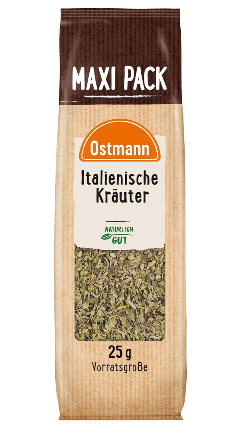 Ostmann Gewürze - Italienische Kräuter gerebelt | Middelhavet Kräutermischung zum Würzen von Tomatensauce, Gemüse- og Fleischgerichten | 25 g i Vorteilsbeutel