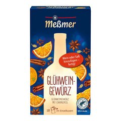 Meßmer Glühweingewürz | Til vin eller juice | 18 Teebeutel | Glutenfri | Laktosefri vegansk