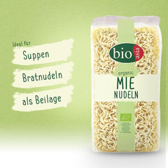 BIOASIA Økologiske Mie Nudler, hvedenudler uden æg, tilberedt hurtigt og nemt, vegetarisk (8 x 250 g)