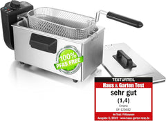 Emerio Oil Fryer 3.0L med Cold Zone Technology, 2000 W Hvidevarer Naty Shop rustfrit stål