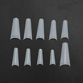 500 de bucăți de vârfuri de unghii false, vârfuri de unghii naturale artificiale franceze pentru manichiură, L, unghii false DIY, gel UV oval, accesorii pentru unghii pentru femei și fete (culoare naturală)