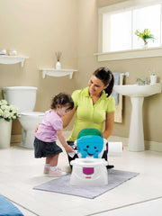 Fisher-Price Meine Erste Toilette, Baby Töpfchen, Mit Musik & Lustigen Sätzen, Tragbare Baby Toilette, Abnehmbarer Toilettenaufsatz, Deutsche Version, Ab 1 Jahr, P4326 Tilbehør Mad og Amning Bebe Naty Shop
