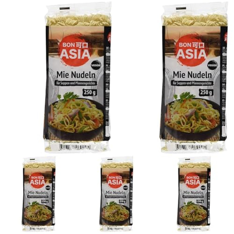BONASIA Mie Nudler, uden æg, 250 g (pakke med 5)