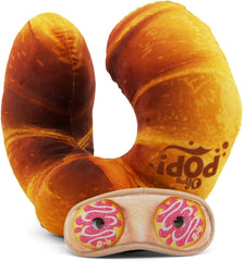 Pernă de gât și mască de somn Croissant, portocalie Perne calatorie Naty Shop