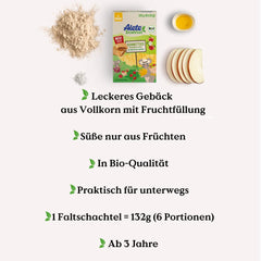 Alete fuldkornsæble i skiver økologiske tærter 8 x 132 g