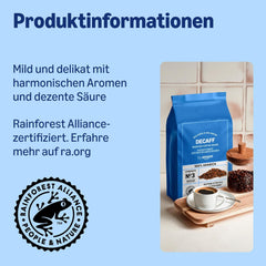 by Amazon Kaffeebohnen, entkoffeiniert, Lichte Röstung, 2 kg (2 Packungen mit 1 kg), Rainforest Alliance zertifiziert