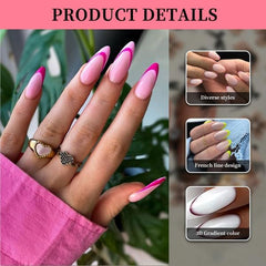 French Tip Nagelaufkleber - 6 Blatt Selbstklebende Nail Art Schablonen - Nagel Zubehör Und Dekoration