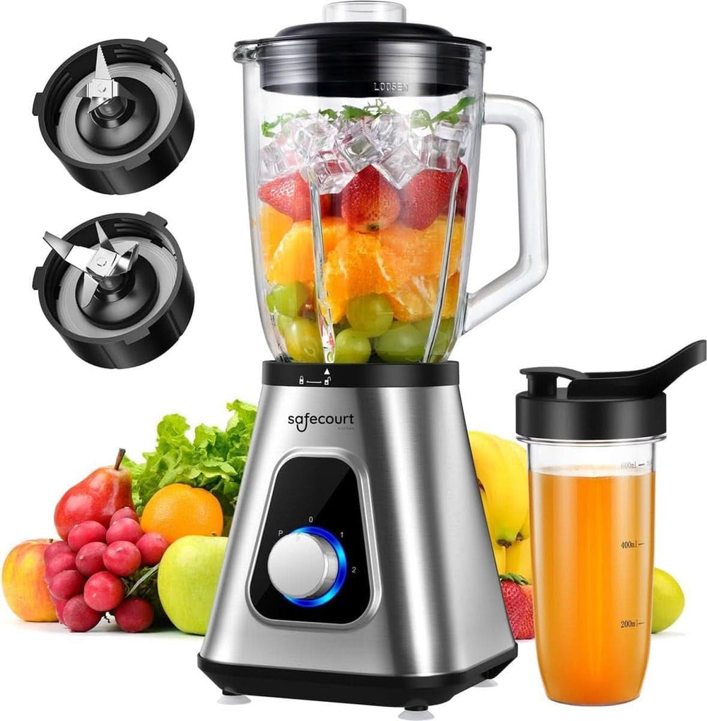Safecourt Kitchen - Blender - Sportblender - 1000 Watt - to Go Beker - Smoothie Maker Kitchen Naty Shop
