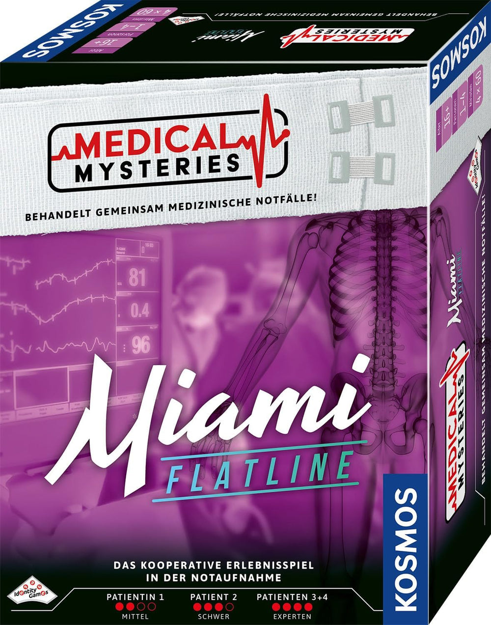 KOSMOS 684426 Medical Mysteries - Miami medicinsk co-op RPG Medical Crime Files brætspil for alderen 16 og opefter