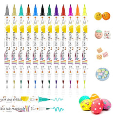 Pixuri de colorant alimentar pentru copt, 12 pixuri de colorant alimentar pentru fondant, pixuri alimentare comestibile, ouă de Paște DIY pentru ziua de naștere pentru decorare, pixuri de colorant alimentar gourmet pentru prăjituri, fursecuri, deserturi