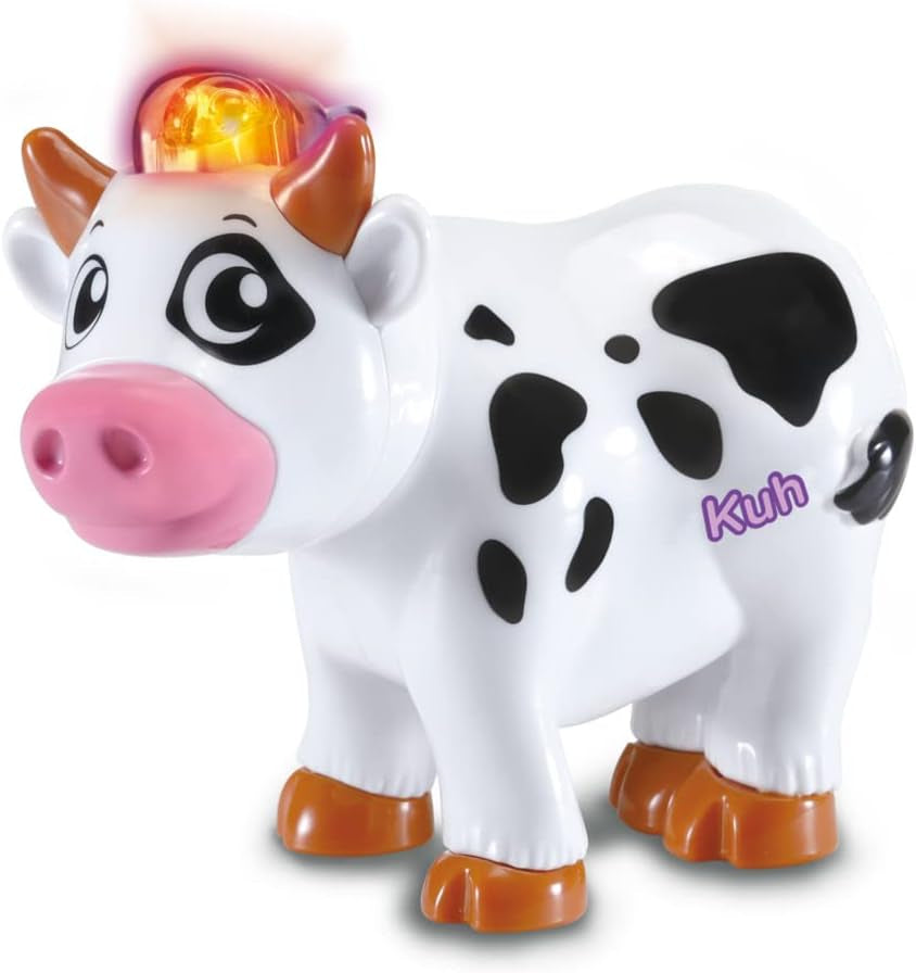 Vtech Tip Tap Baby Animals - Cow - Jucărie interactivă cu lumină și muzică pentru jocuri de rol imaginative - Pentru copii cu vârsta între 1-5 ani Jucarii Bebe Naty Shop Titlu implicit