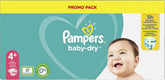 Pampers (klassisk version), bleer til babyer str. 4+ (10-15 kg), 100 stk. Mor og barn Naty Shop