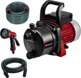 Set pompă de grădină Einhell GC-GP 6538 Set/I (650 W, max. 3,6 bar, debit 3800 L/h, șurub de umplere/golire cu apă, incl. furtun de aspirare de 4 m + furtun de grădină de 20 m + pistol de pulverizare)