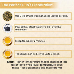 Ceai verde cu ghimbir și lămâie de - 100% ceai verde japonez - aromă de citrice (30 g)