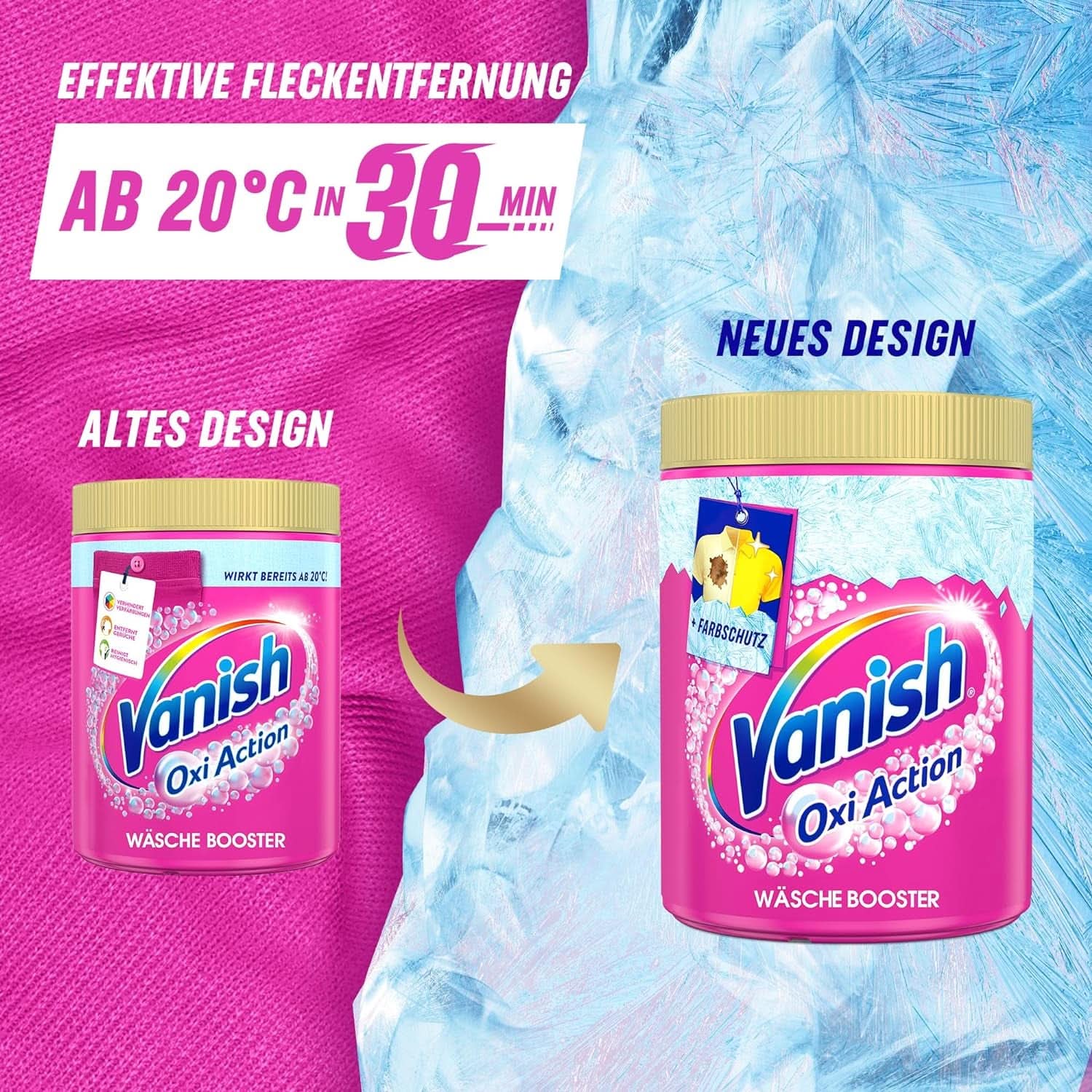 Vanish Oxi Action Powder Pink - 1 X 1.65 Kg - pudră de îndepărtare a petelor și de îmbunătățire a rufelor fără clor - pentru rufe colorate Detergenti Rufe Naty Shop