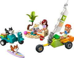 LEGO Friends Strandeventyr med hunde Byggelegetøj til piger 6 år gammelt dyrelegesæt med 2 minifigurer og 2 corgifigurer Kreativ børnegave Surfboard Adventure Byggesæt 42641 Byggesæt Besuche den LEGO-Store