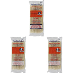 Risnudler - Thai, 10 mm brede risnudler, lavet af rismel, lige - 1 x 400 g (pakke med 3)