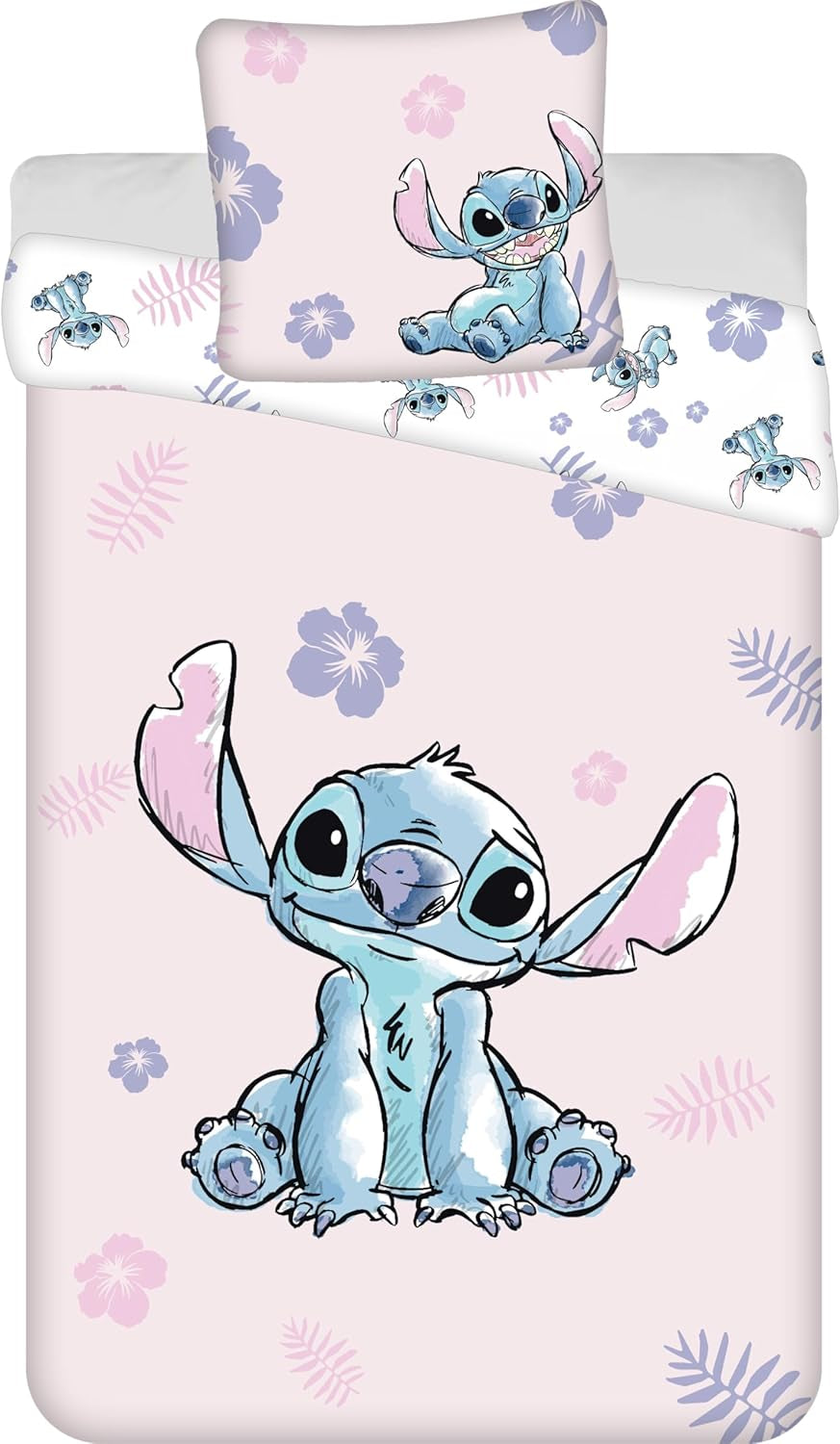 Stitch Pink sengetøj, 100% bomuld Sengetøj - børn Naty Shop Standardtitel
