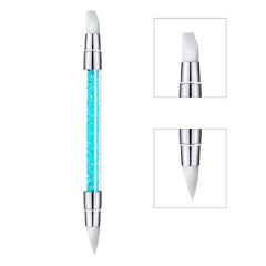 ZEOHBETY Nagelkunst-Skulpturstift, 5 Stück Doppelspitzen-Silikon-Nagelwerkzeuge Für Harz, Silikonpinsel, Acrylstift, Nagelkunst-Pinsel, Nagelfolienschnitzen, Zeichnen, Effekt, Formen, Zeichnen