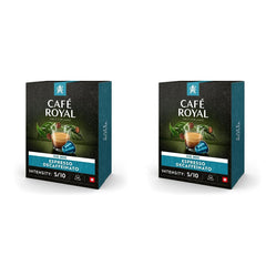 Café Royal Espresso Decaffeinato 36 Kapseln für Nespresso Kaffee Maschine - 5/10 Intensität - UTZ-zertifiziert Kaffeekapseln aus Aluminium (Packung mit 2)