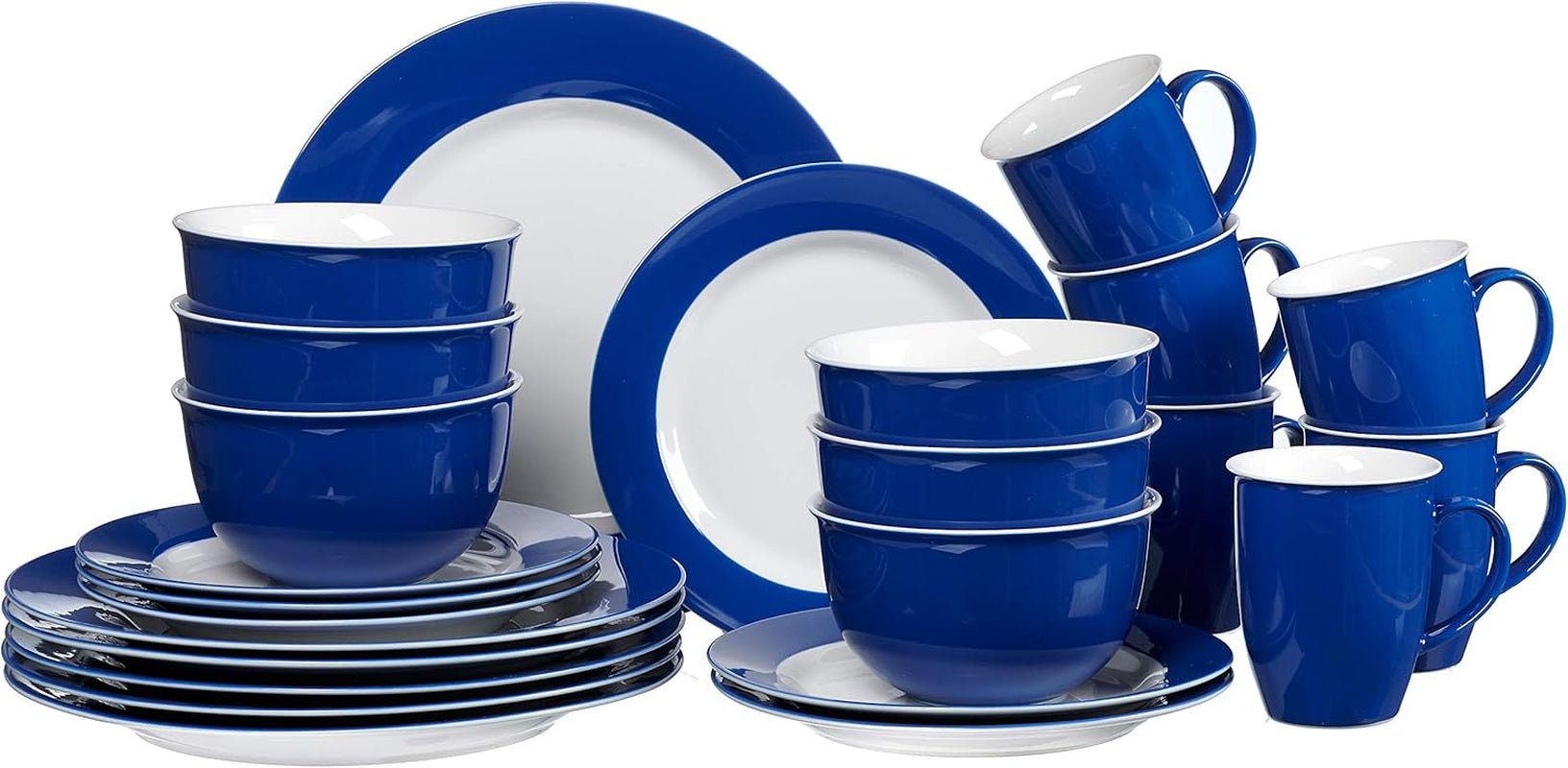 Ritzenhoff & Breker Kombiset Doppio, 24-Teilig, Grau Seturi vesela masa Naty Shop Indigo Blau Kombiset