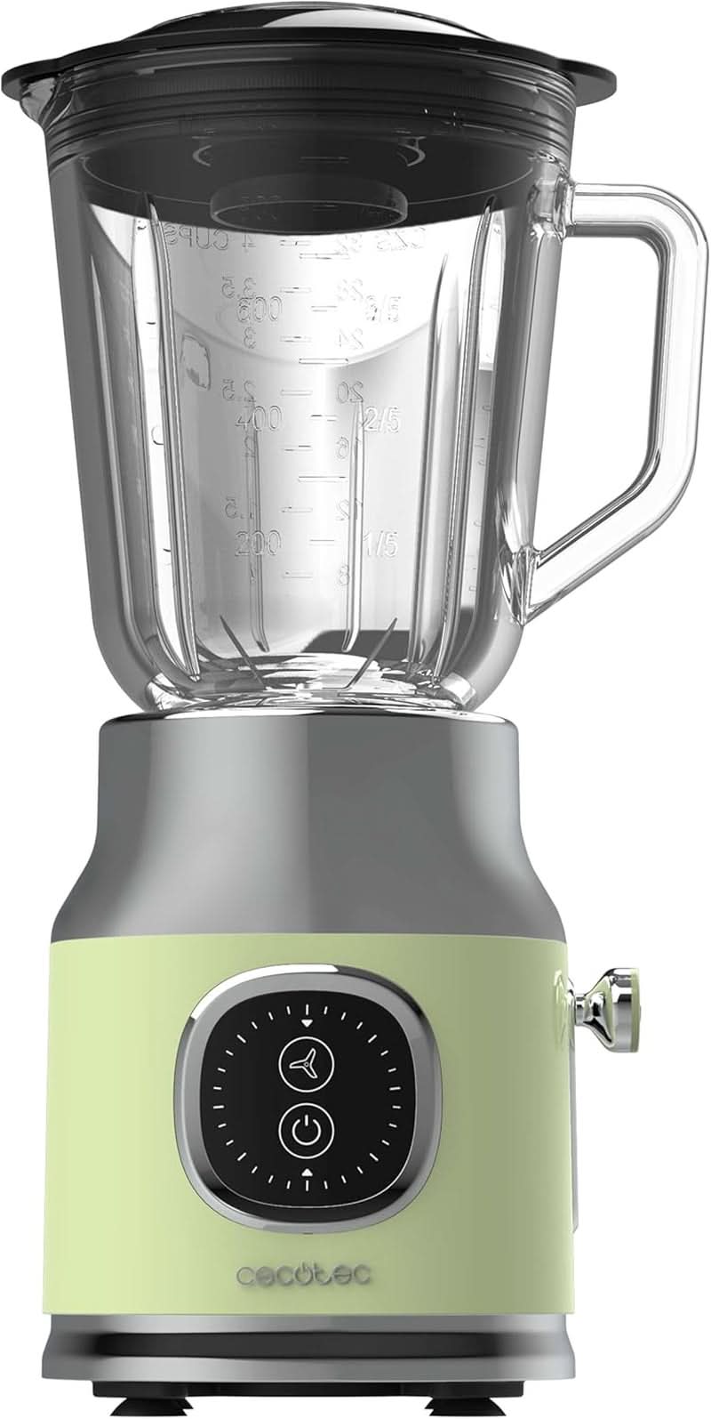 Cecotec Standmixer Retro Retrotwist Green. 800W Maximale Leistung, Pulse-Funktion, 4-Klingen-Messer Mit Schwarzer Titanbeschichtung Und 1L Krug, Vintage-Design in Grün Bucatarie Naty Shop