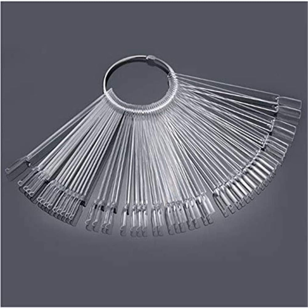 40 de bețișoare pentru capsule de ojă artificială, evantai practic, nail art (40, transparente)