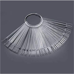 40 de bețișoare pentru capsule de ojă artificială, evantai practic, nail art (40, transparente)