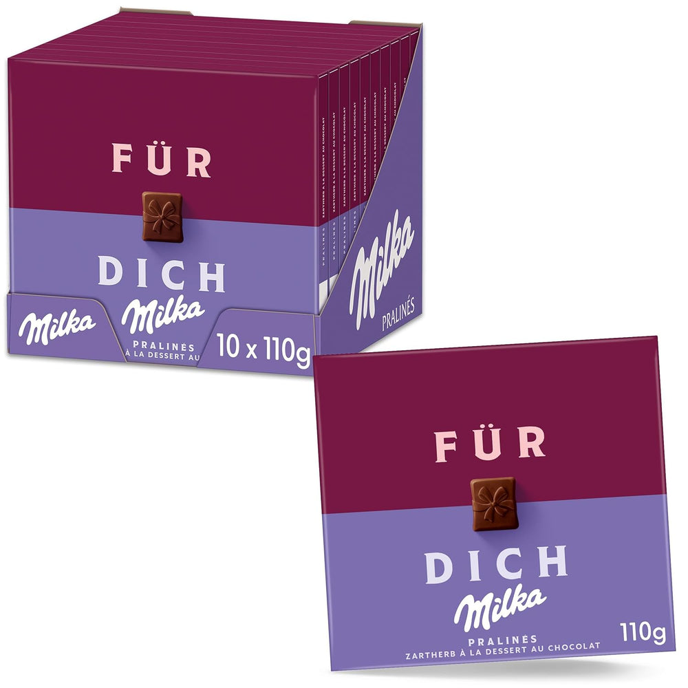 Praline Milka For You – Alpine mælkechokolade med fint kakaocremefyld – 10 x 110g
