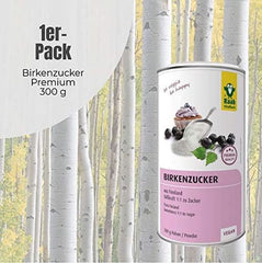 Raab Vitalfood Premium, Birkesukker med Xylitol sødemiddel, Vegansk, 1:1 Alternativ til sukker, 300 gram Sødemidler Naty Shop