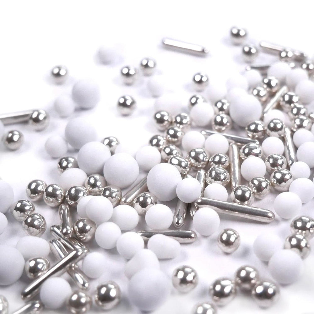 Streusel Hero Chokolade Mix Sølv Hvid Drys, 40 gram Naty Shop 40 gram