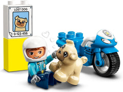 LEGO 10967 DUPLO politimotorcykel, Politilegetøj til småbørn fra 2 år, Ideelt legetøj til motorik til babyer, Legetøjsmotorcykel Byggesæt Besuche den LEGO-Store