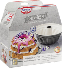 Dr. Oetker Gugelhupfform Ø 22 Cm BACK-TREND, Backform Für Gugelhupf, Runde Bundform Aus Stahl Mit Keramisch Verstärkter Antihaft-Beschichtung (Farbe: Creme/Anthrazit), Menge: 1 Stück Forme og bakker til bagning Naty Shop