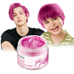Vopsea de păr temporară roz lavabilă, ceară de păr temporară Culoare coafură naturală Pomade Vopsea de păr lavabilă pentru bărbați femei Party Cosplay Halloween Crăciun Vopsea pentru par Naty Shop Titlu implicit