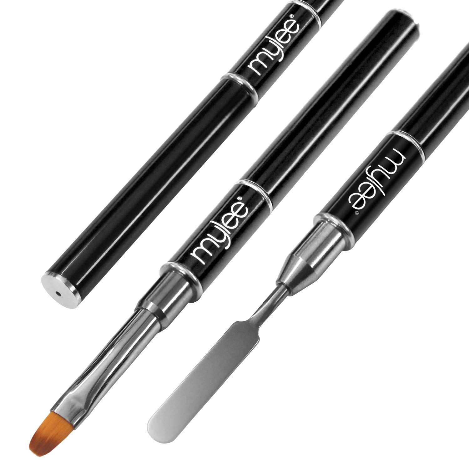 Mylee Magic Extender Gel Tool Mit Zwei Enden – 2 in 1 Pinsel & Spachtel Für UV/ LED Nagelkunst, Nagelspitzen & Für Extensions