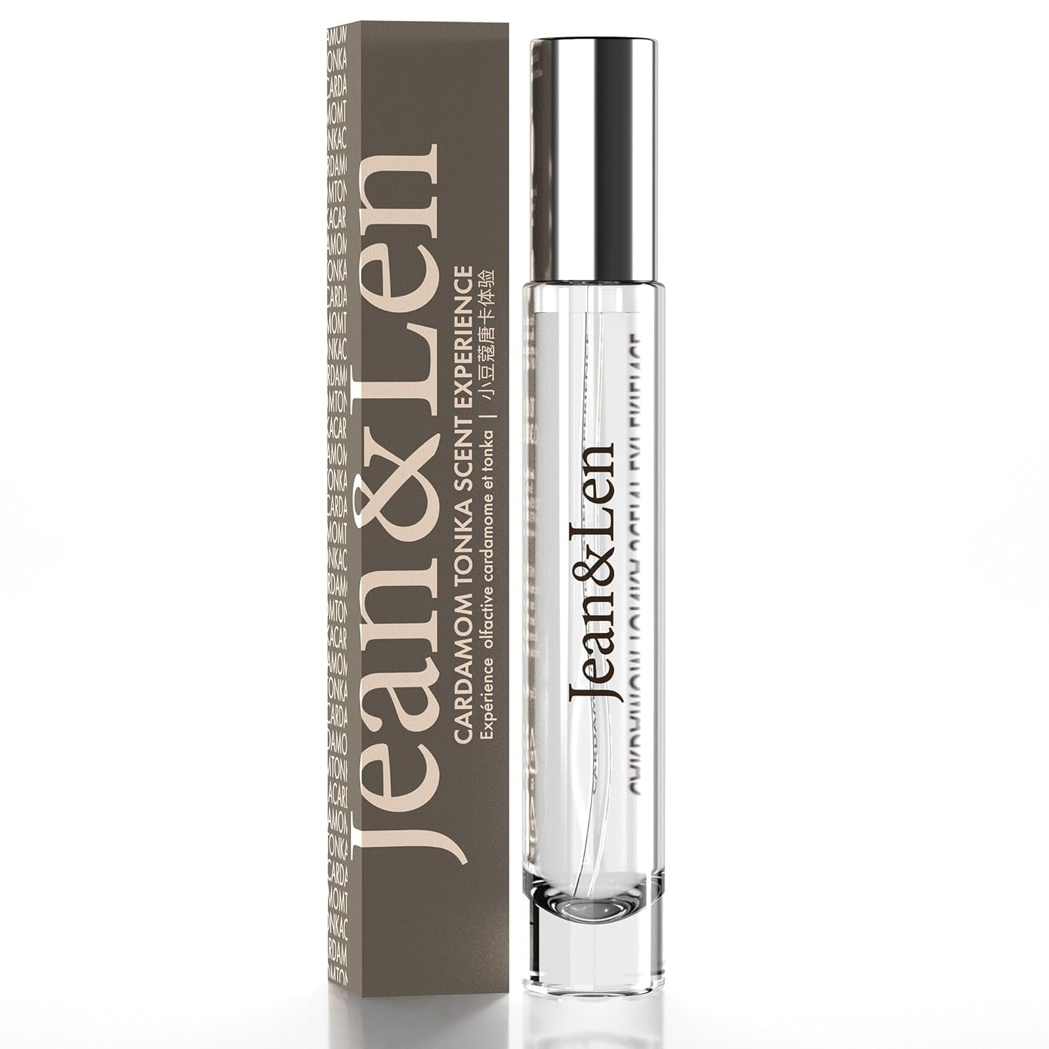 Jean & Len Scent Experience Cardamom & Tonka, Apă de toaletă cu aromă de Cardamom și Tonka, Mini parfum practic, Ideal pentru călătorii, Sticlă de înaltă calitate, 10 ml