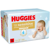 Huggies Pure Extra Care Sensitive Babyservietter, 99 % vand, plastikfri, parfumefri